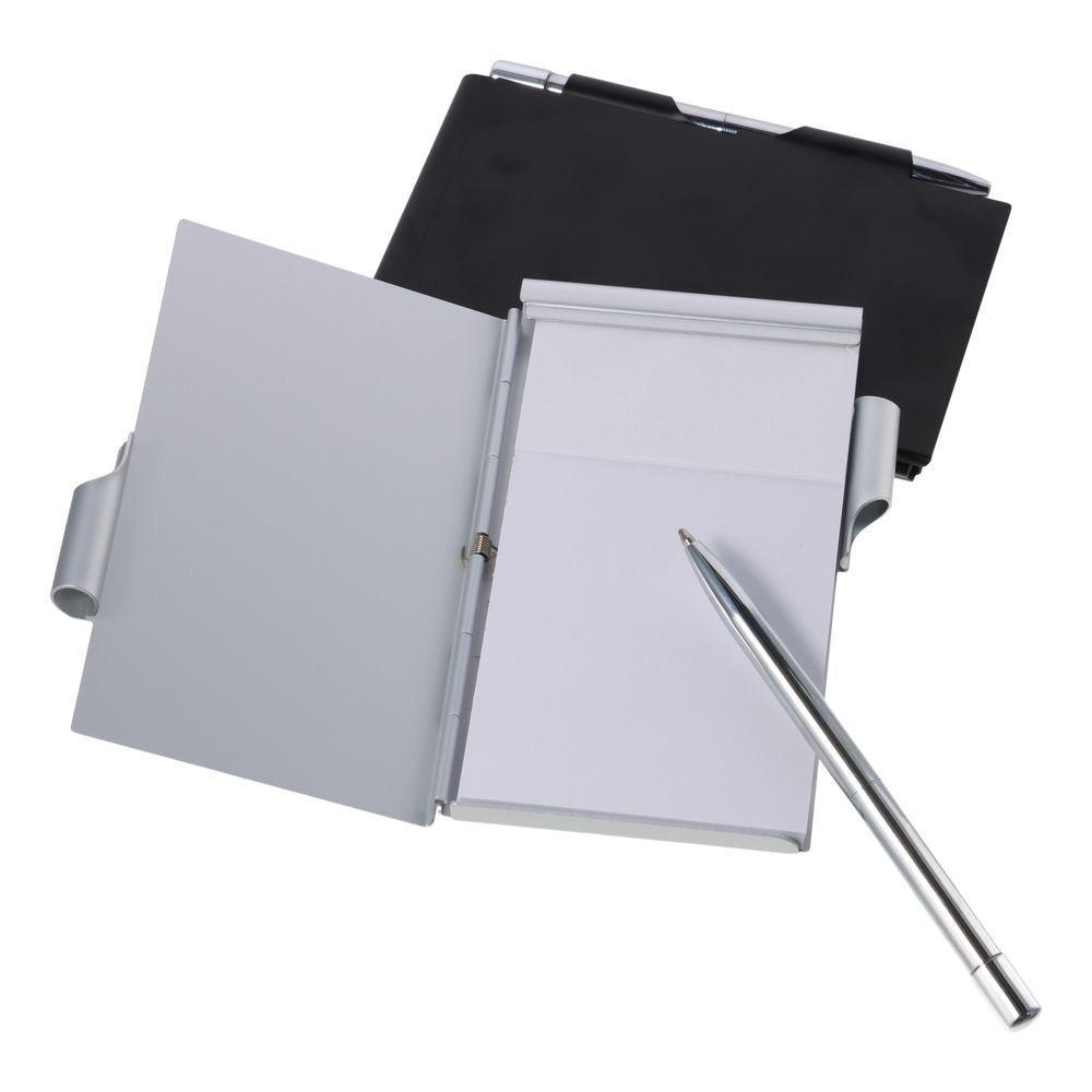 Aluminum Pocket Notebook Portable Travel Notepad with Pen Holder for Office Home Mini Notepad