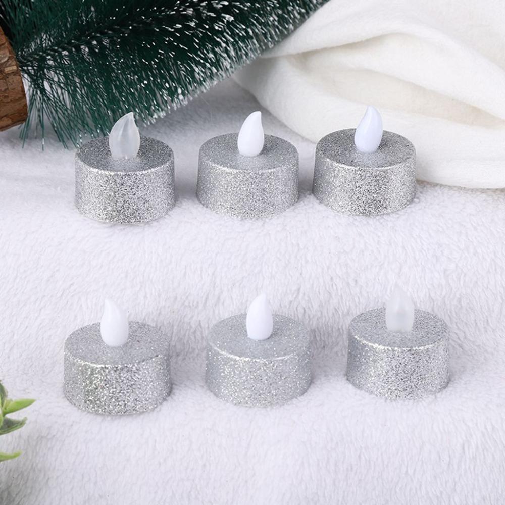 Powered with Glitter Diwali Candles Mini Candle LED Lamp Tea Lights Flameless Candles Home Decor