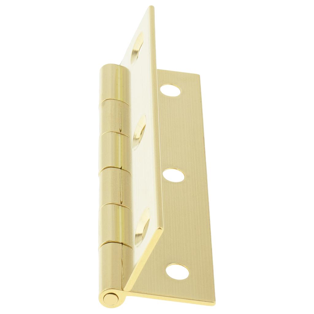 8 Pcs Solid Brass Butt Hinges with 48 Pcs Screws for Furniture, Cabinet, Drawer, Wood Box - Heavy Duty Folding Hardware
