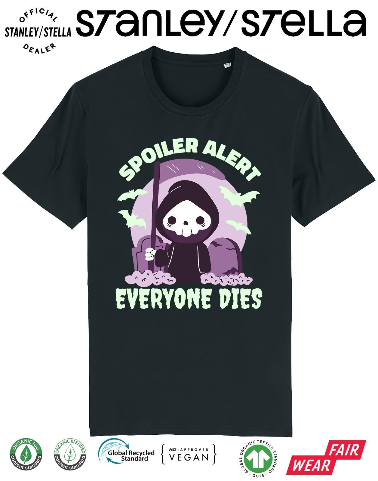 Grim Reaper Spoiler Alert HALLOWEEN TShirt Funny Horror Costume Fancy Dress 4XL
