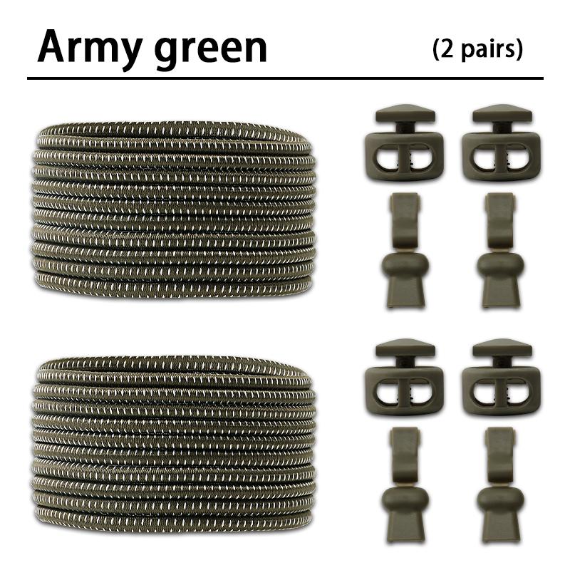 2Pair Elastic shoelaces Without Ties Lock Shoelace sneakers No Tie Shoe laces Kids Adult round Quick laces Shoe accessories