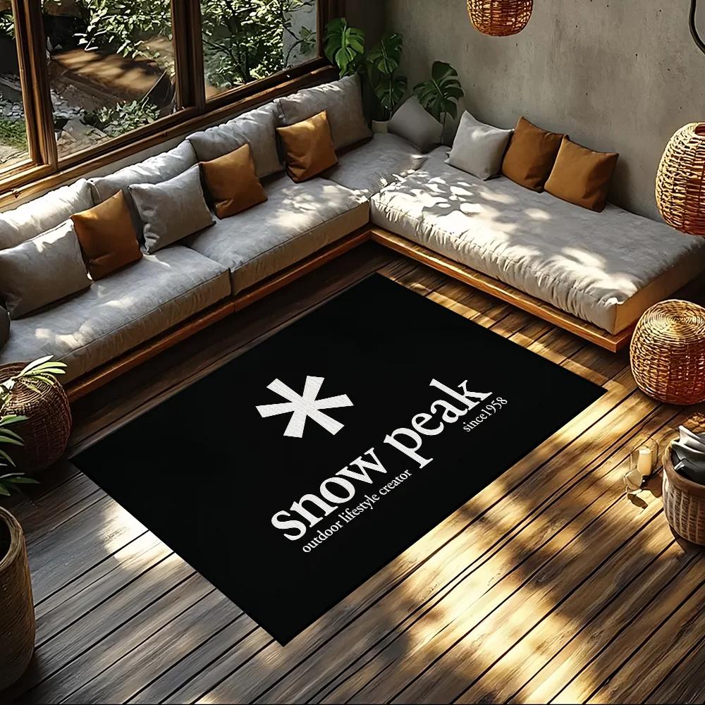 Peak Snow Welcome Doormat - Non-Slip Entrance Rug for Balcony, Bathroom & Bedroom, Cool Home Decor with Logo