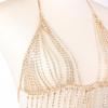 Harness Chest Jewelry Rhinestone Gold Shiny Tassel Bra Chains