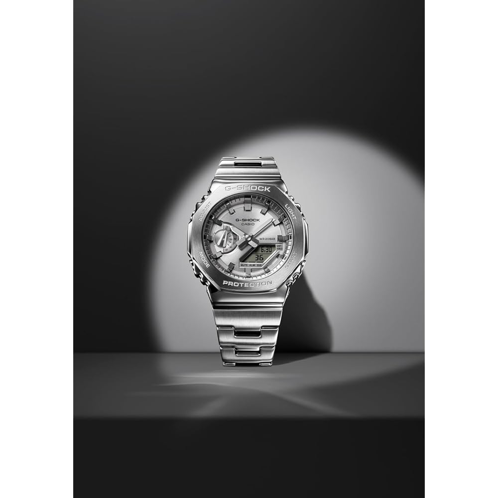 Casio G-Shock GM-2110D-7AJF Men's Watch Metal Bezel Band Silver