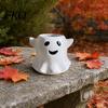 Halloween Style Green Plant Pot Ghost Flowerpot, Waterproof Resin Vase, Spooky Cute Planter Desktop Ornament, for Plants Holiday Decoration
