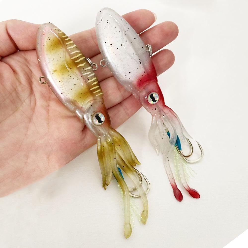 Sensoar TPE 54g Lead-Loaded Lure UV Glow Mackerel Sea Bass Boat Fishing Sea Fishing Squid VIB Soft Fishing Lure