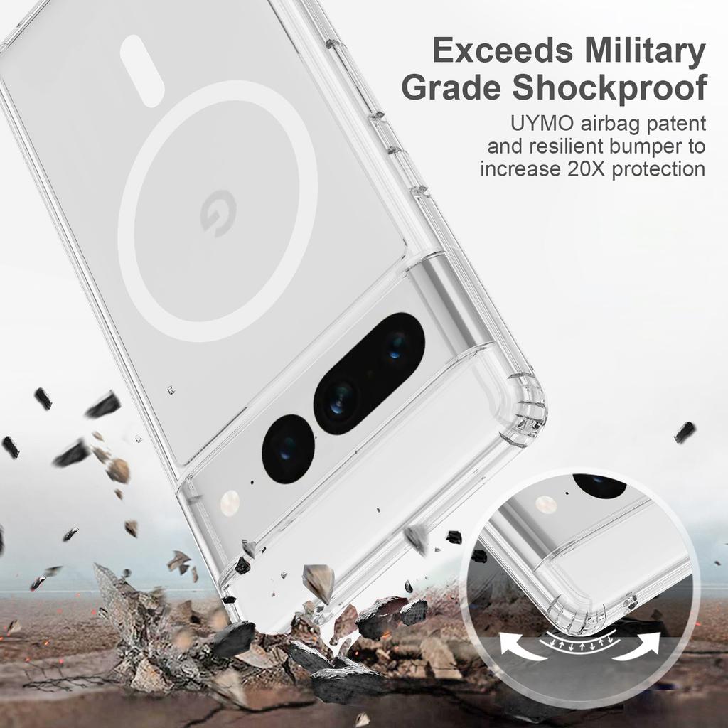 For Google Pixel 7 Pro 5G Case Compatible with MagSafe Acrylic+TPU Phone Cover