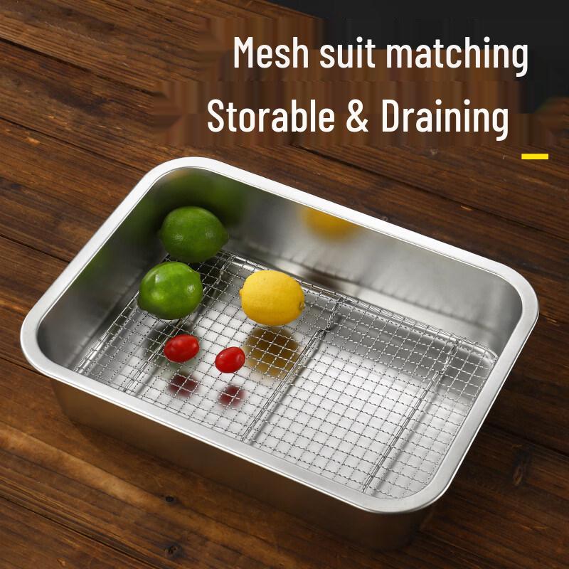 Aokewen 304 Stainless Steel Multi-Purpose Kitchen Basin & Drainage Tray with Lid