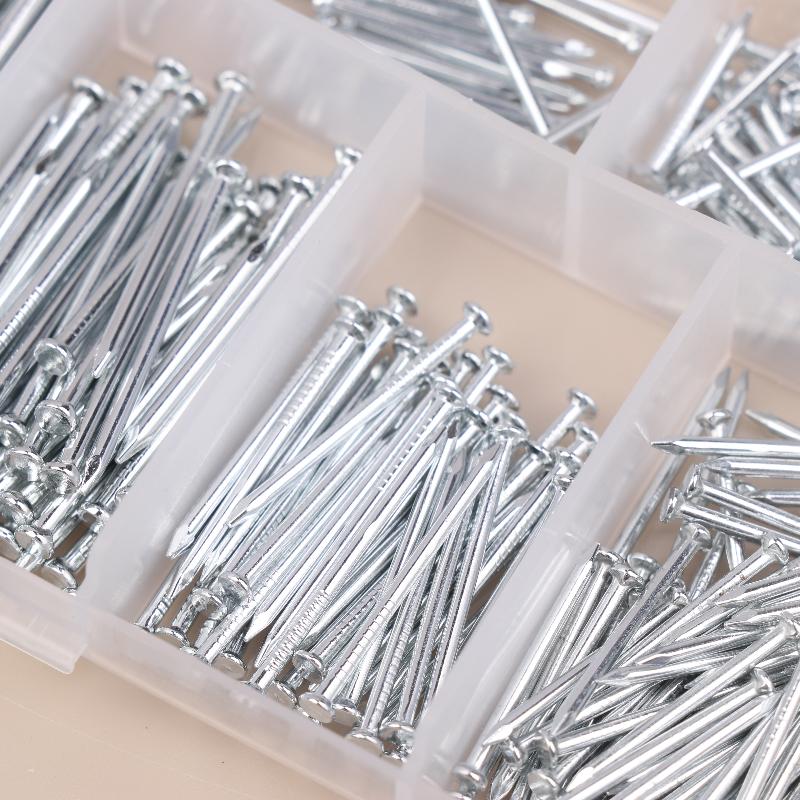 Iron Nail Round Head Tack 280pcs Silver Fastener for Jewelry Box Hinge Precision and Decorative Home DIY Projects
