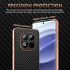 Luxury Skin Feel Carbon Fiber Pattern Electroplated Frame Phone Case for Redmi Note 15 14 Pro Plus 13 K80 K70 Shockproof Cover