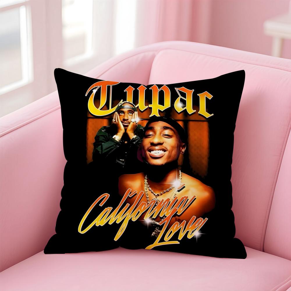 Legendärer HipHop Amerikanischer Rapper TTupac SShakur Kissenbezug Kissenhülle Weicher Hautfreundlicher Stoff Verdeckter Reißverschluss