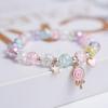 Korean Style Small Whale Popcorn Crystal Beaded Bracelet for Women and Students