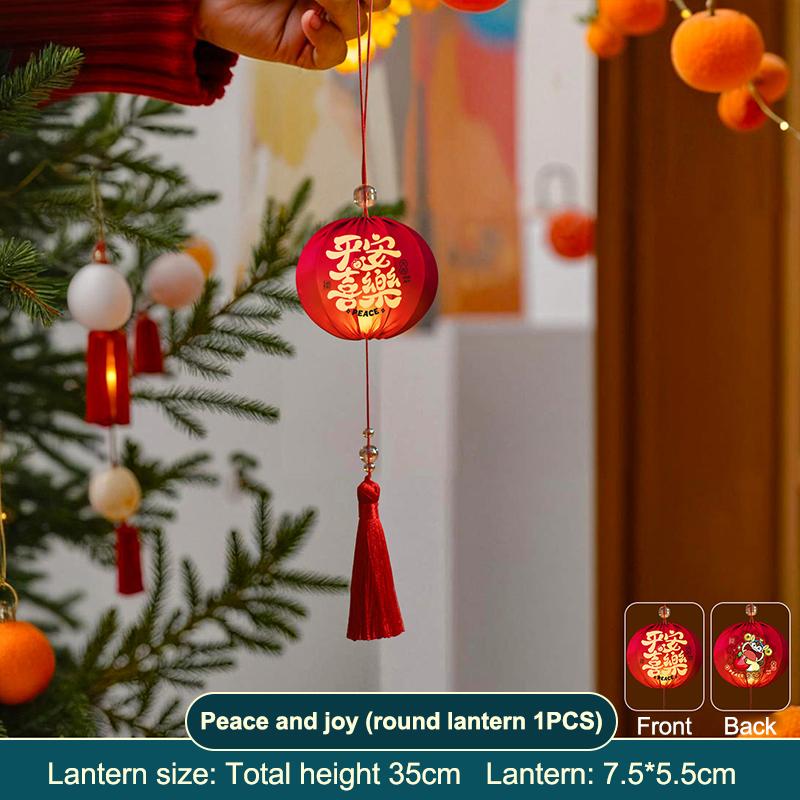 Год Лошади Китайские Подвесные Фонари Светящиеся Ручная Работа 2026 Новый Год Фонари Тканевые С Кисточкой Портативные Фонари Для Улицы 1 шт. 10