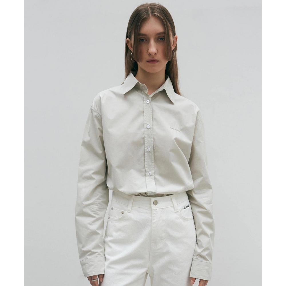 

NICKNICOLE STANDARD LOGO SHIRTMINT GRAY