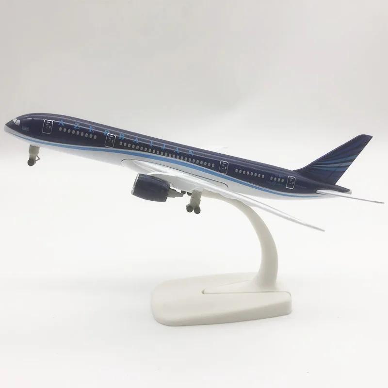 20cm Legierung Azerbaijan Airlines B787 Flugzeugmodell Flugzeug Druckguss Flugzeug Ausstellungsflugzeugmodell Erwachsene Kinderspielzeug Sammlerstück