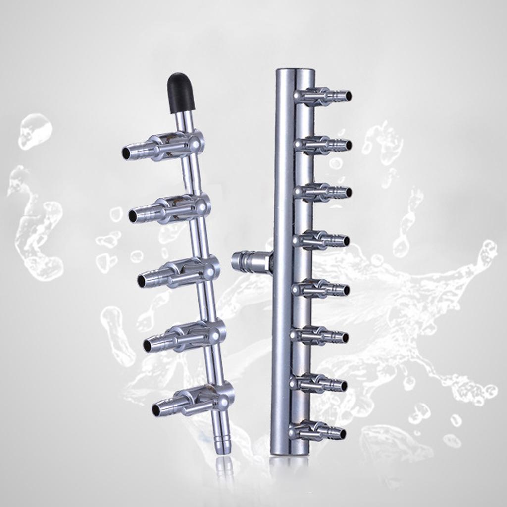 Luftpumpe Verteiler Edelstahl Metall Luftverteiler Verteilen Luftstrom Einlass 8mm Und Auslass 4mm Fisch Aquarium Zubehör