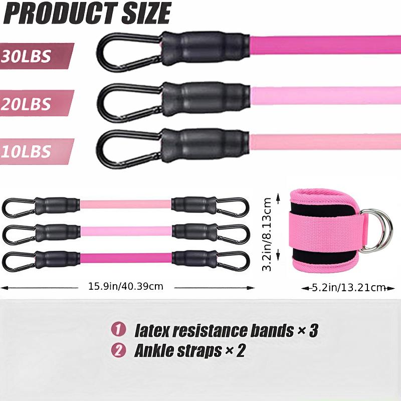 Ankle Straps Resistance Bands Set Fitness Workout Exercise Equipment Ankle Weight Yoga Elastic Fitness Band For Gym Man Woman