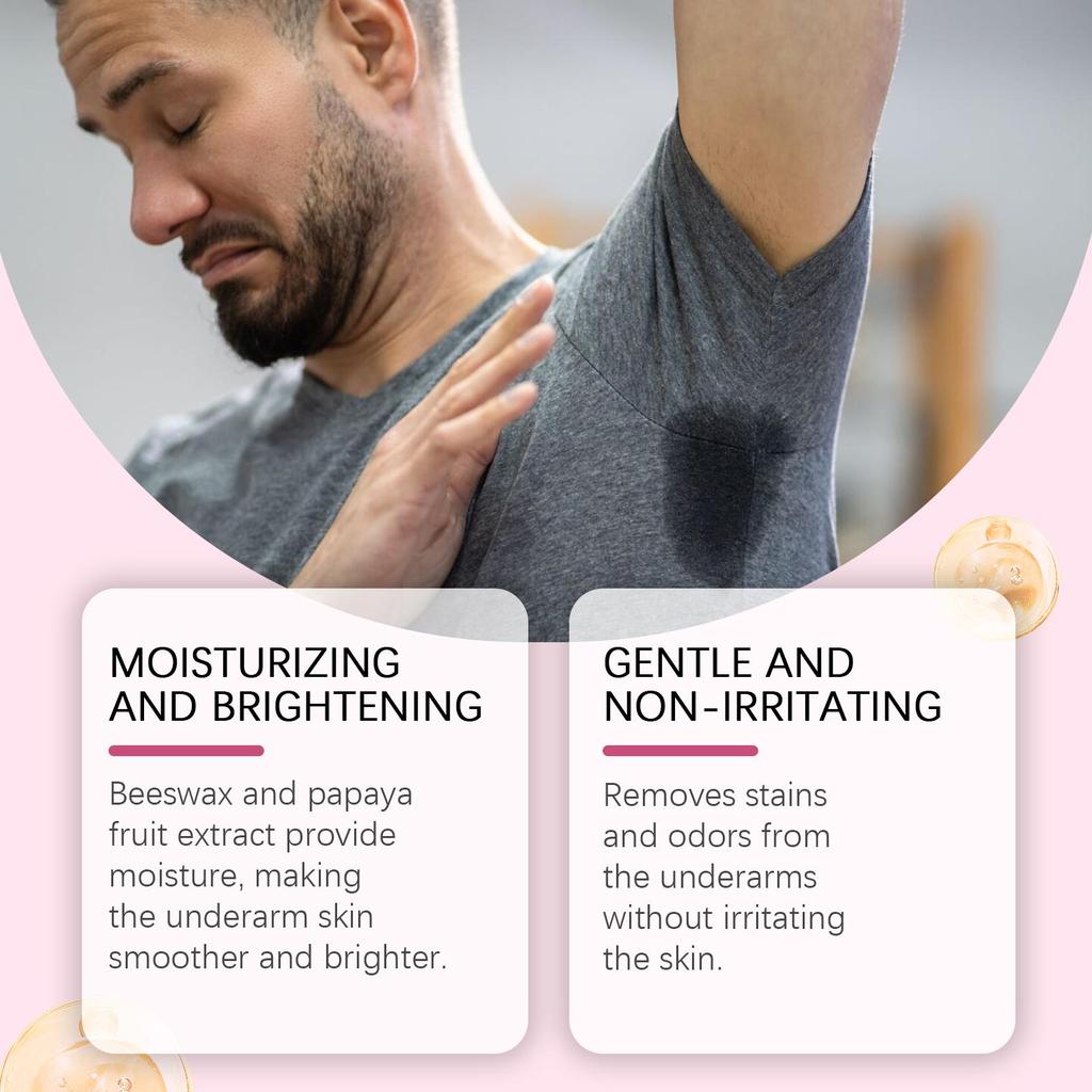 Desodorante Natural en Barra Axilas Mal Olor Sudoración Eliminación Mantener Axilas Frescas Aroma Anti Olor Antitranspirante Cuidado Corporal