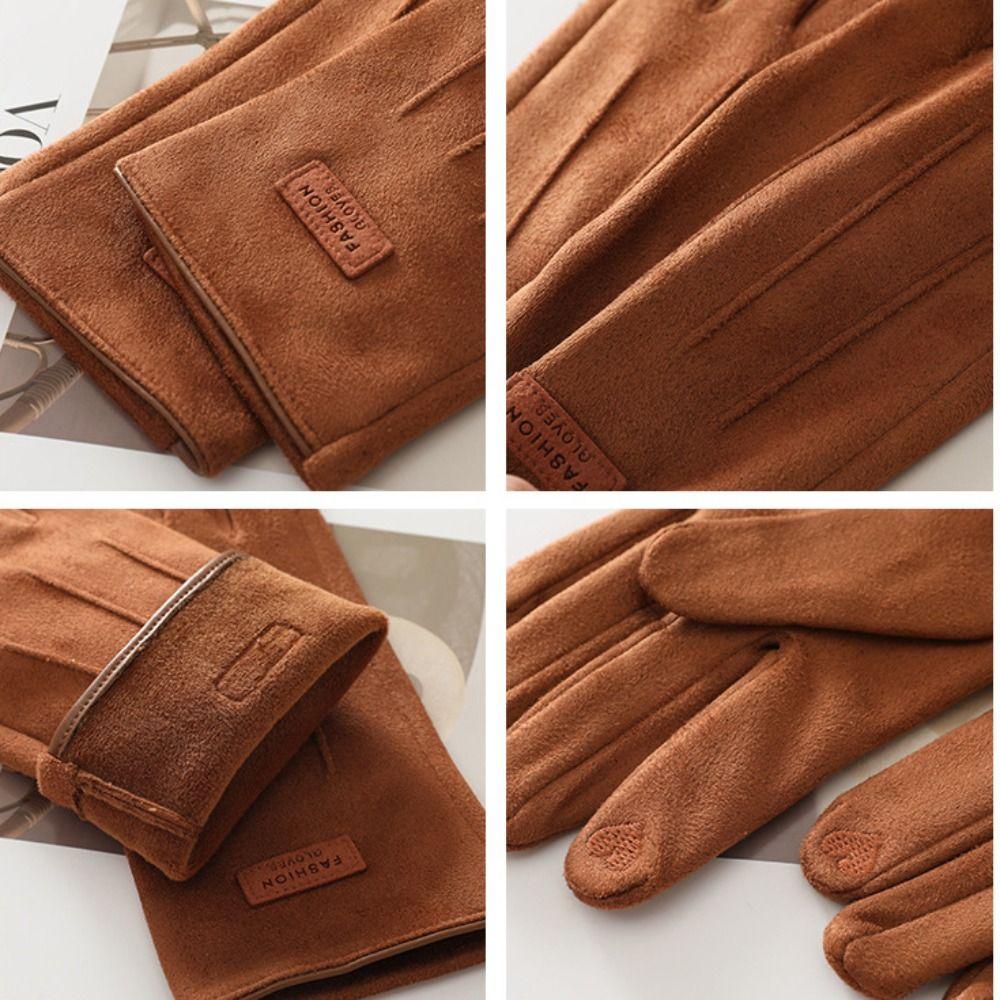Soft Winter Cycling Gloves Thick Suede Gloves Gift Women Mittens  Girls