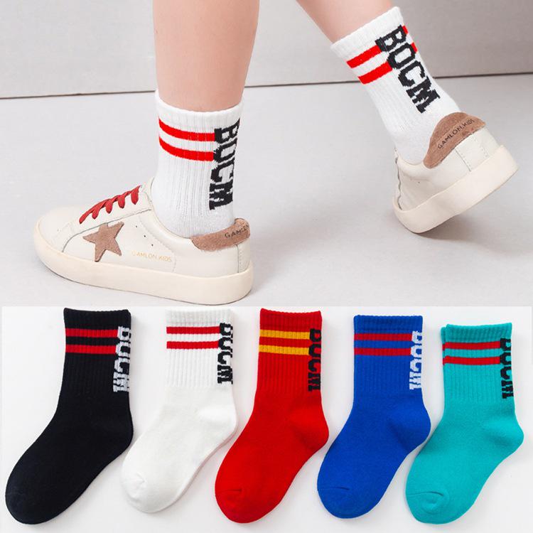 Children's Mid-Calf Cotton Socks - Autumn/Winter Sports & Casual Japanese Style