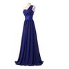 Bridal Wedding Bridesmaid Long Shoulder Banquet Bridesmaid Chiffon Group Dress