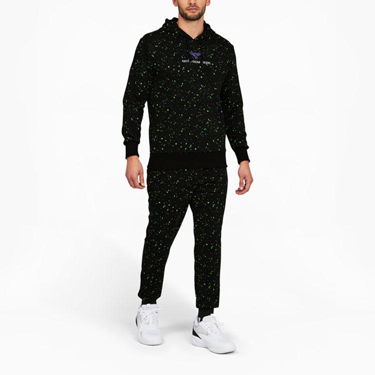Puma All Over Print Casual Hoodie Men Hoodies Black 537088-01