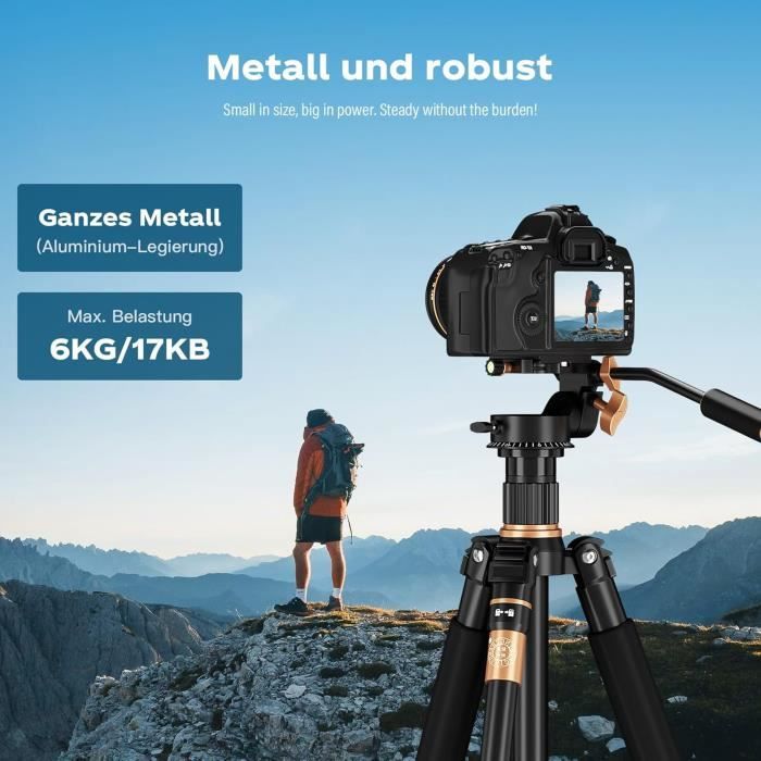 Tête panoramique - soonpho - alliage aluminium - poignée améliorée - réglage 360 degrés - charge 18kg