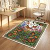 Butterflies Flowers Theme Soft Crystal Velvet Rug Custom Name & Text Print Non Slip Floor Rug for Bedroom Living Room