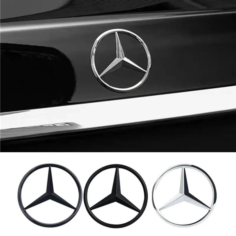 Bygder1 2025 Hot 9cm ABS Car Rear Decal Trunk Emblem Sticker for Mercedes Benz S320 W164 W203 W204 W168 C180 E320 A200 CLA CLK CLS ML