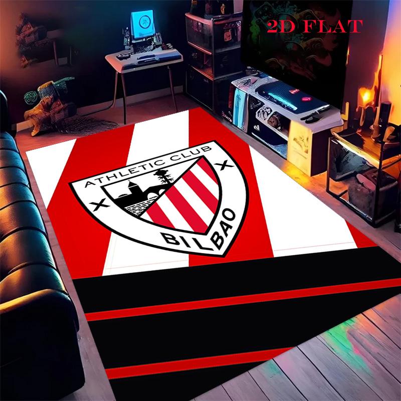 Athletic Club Logo Teppich für Wohnzimmer Schlafzimmer Zuhause Sofadekoration, rutschfeste Bodenmatte für Kinder zum Spielen
