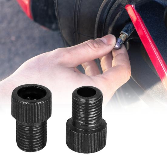 2Pcs Bike Valve Adapter SV to AV Easy to Use Solid Golden Cycling Valve Adapter for Cycling