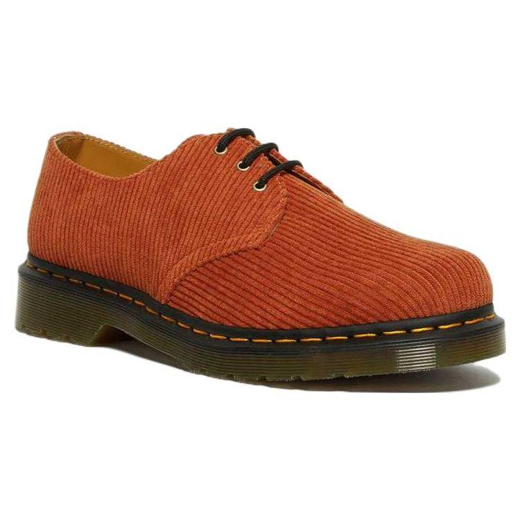 Dr. Martens Corduroy Lace-Up Low-Top Casual Shoes Unisex Casual Shoes Orange 27770874