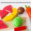 Zhiqu Children's Wooden Fruit Cutting Toy for Early Education and Pretend Play