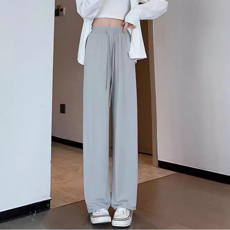 Women's Summer Ice Silk Sun Protection Quick-Dry Pants - Slim or Wide Leg Options