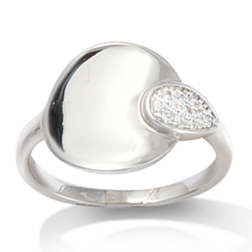 Silver Ring 'Sissi' White Silver (rhodium) - 13 Mm