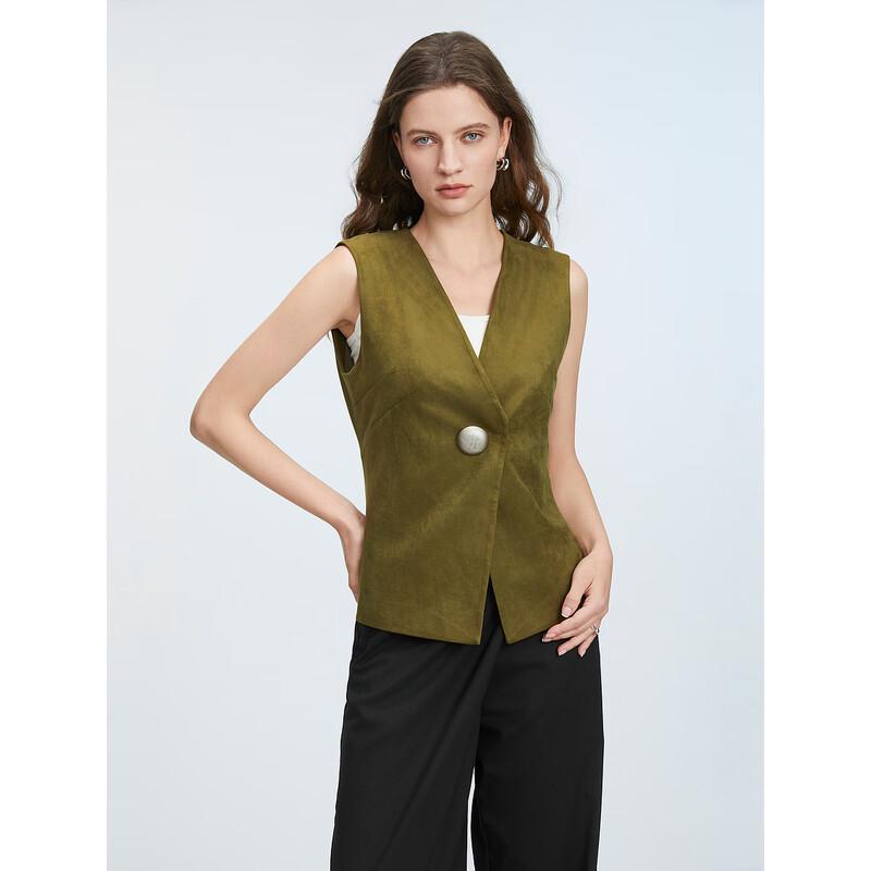ELLE Women s Modern Casual Sleeveless Vest S