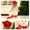 Christmas Red Wine Bottle Cover Champagne Bottle Sleeve Linen Lattice Wine Bottle Cover For Christmas Ornaments Party Decoration