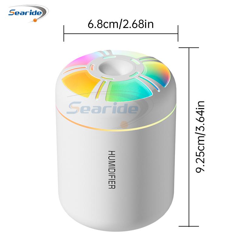 Searide Mini Air Humidifier USB 180ML  Aroma Diffuser Essential Oil Purifier Aromatherapy Color Lights For Car Home Bedroom