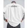 Men'S Oversized "Whatever" Pattern T-Shirt,Summer Casual Outdoor Sports , Breathable Crew Neck Loose Style, Fashion Lightweight Durable Trendy Top