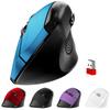 Mouse Ergonômico Sem Fio Vertical Grande QAF, 2.4G, Multi-Botão, Óptico, Sem Fio, Ajuste de DPI em 3 Estágios (80012001600), Receptor USB Sem Fio