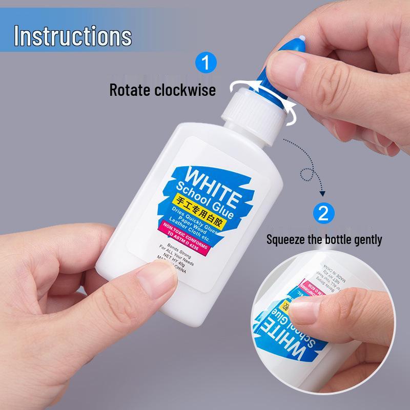 Large White Quick-Dry Kids' Craft Glue - Ideal for Kindergarten & DIY Woodworking