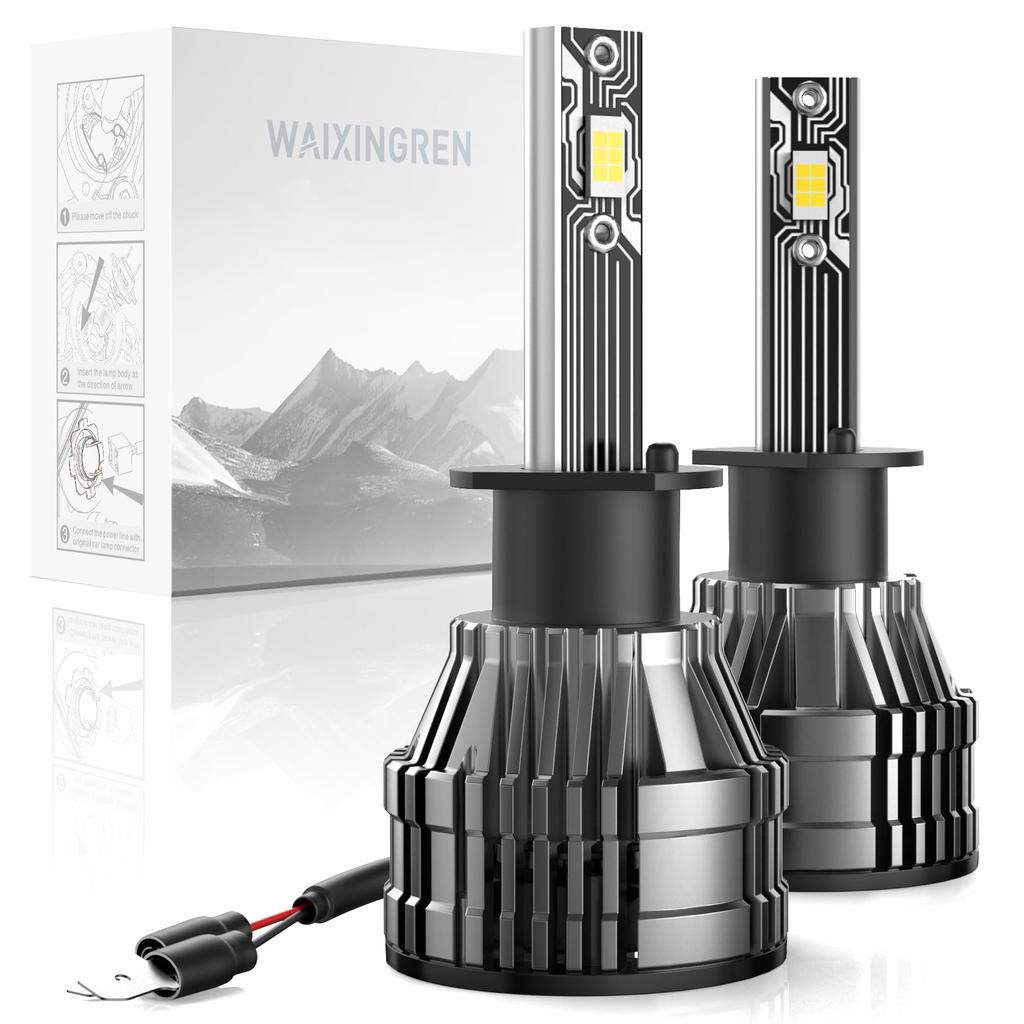 H1 LED Headlight, Vehicle Inspection Compatible, Explosive Light, 10x Brightness, 33,000 LM, Hi/Lo Switching,