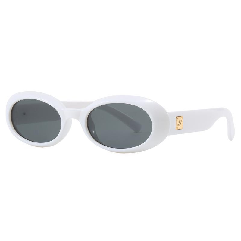 Trendy Oval Sunglasses for Women - Slimming Retro Style Inspired by Internet Celebrities