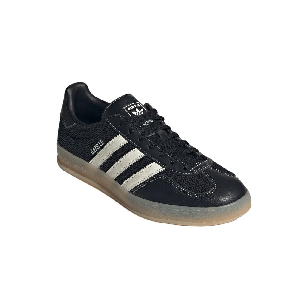adidas Originals Gazelle Indoor Comfortable Versatile Soft Durable Low-Top Sneakers Unisex Sneakers Black JQ7084