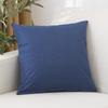 Solid Color Linen Throw Pillow Cover with Customizable Logo.