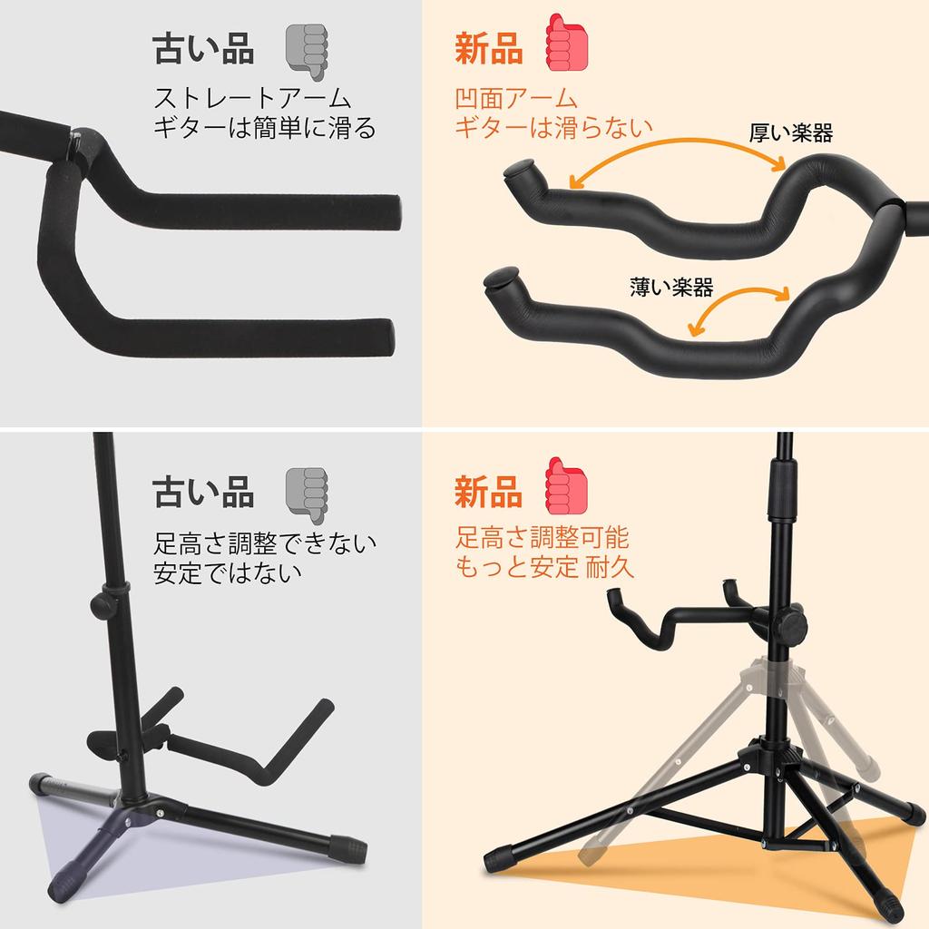 CAHAYA Guitar Height Soft EVA Foam Standing Guitar Suitable for Electric Includes Rubber To Prevent Earthquake and Fall Japanese Installation Manual