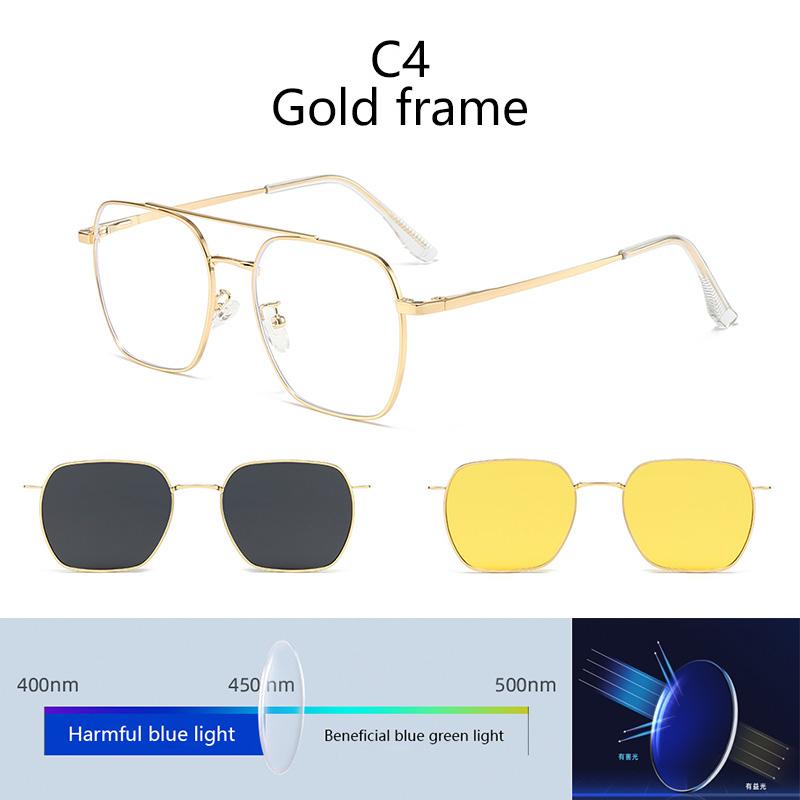 

Myopia Double Beam Optical Magnetic Clip-On Polarized Sunglasses Myopia Hyperopia Glasses Prescription 0 золотой