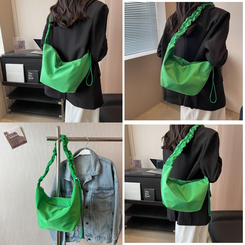 Cloud Bag Womens Casual Nylon Shoulder Bag With Zipper Closure For Daily Use
