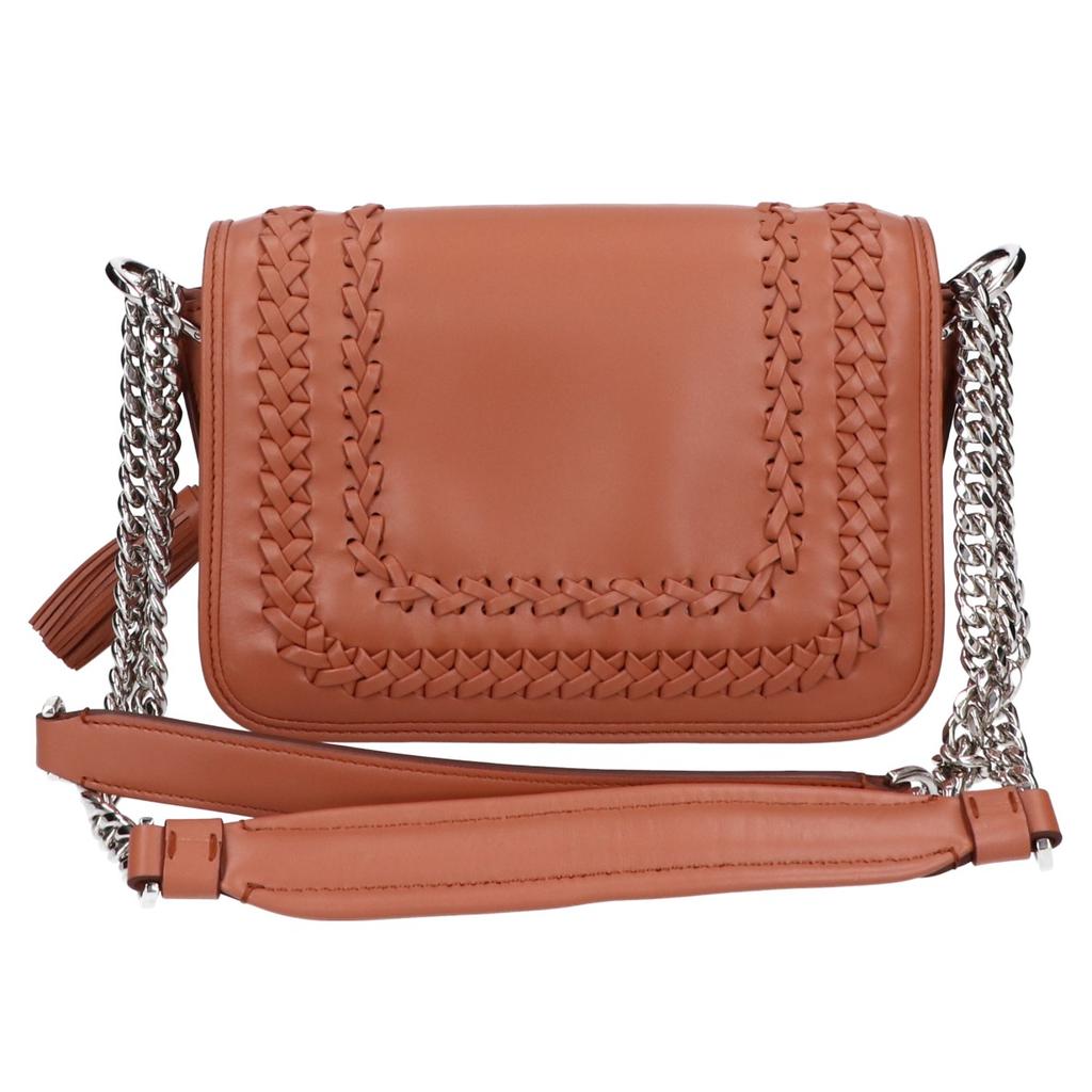 TOD'S Double T Chain Shoulder Bag Shoulder bag BrownUsed