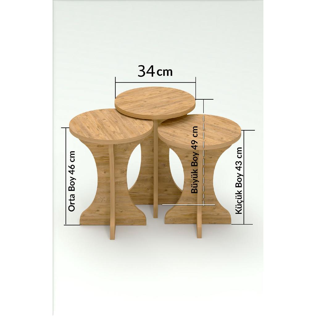 Nesting Coffee Table Mushroom Side Table Atlantic Pine